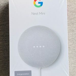 Google Nest Mini Second Generation Smart Speaker (Chalk)